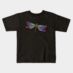 Rainbow Dragonfly Kids T-Shirt